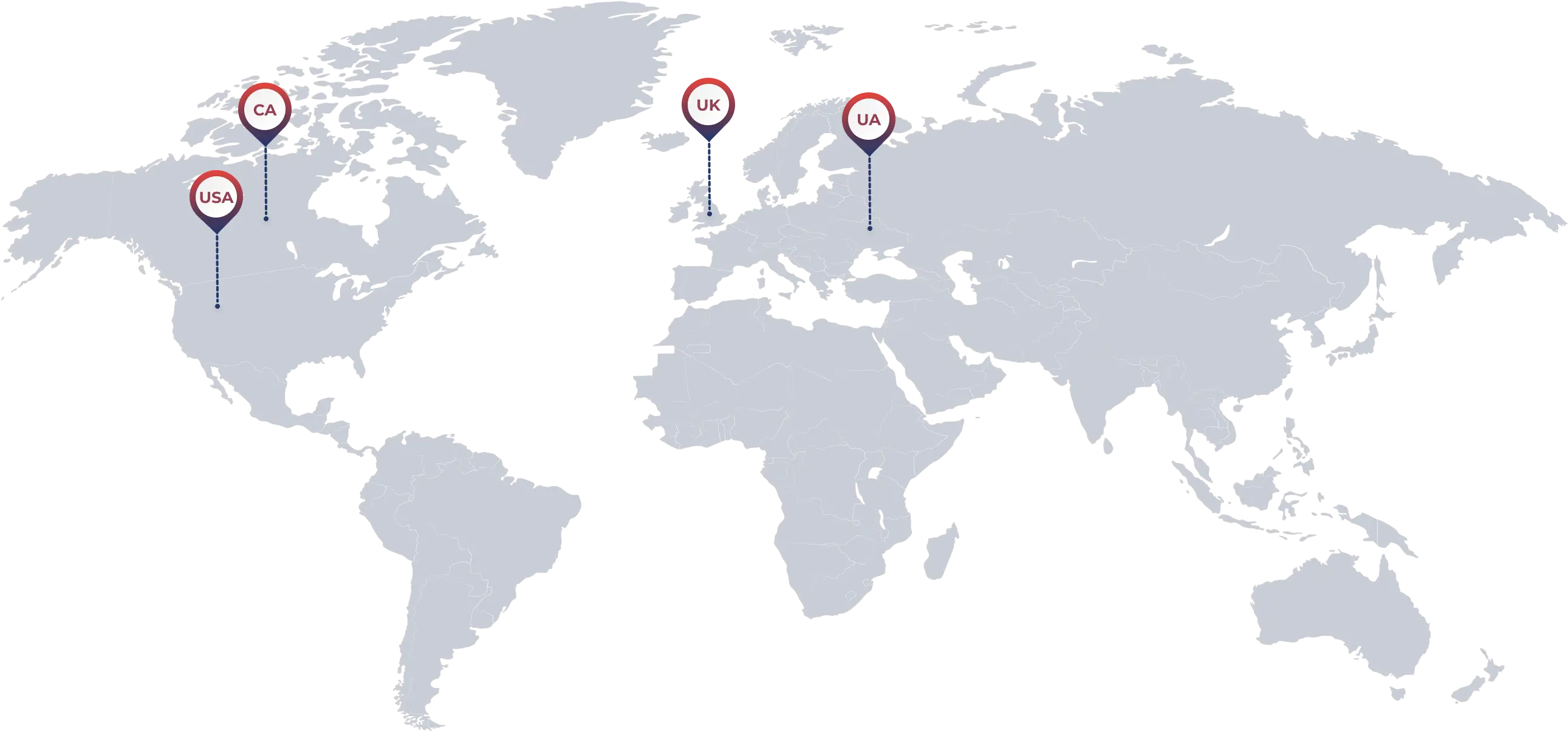 Where our customer support map