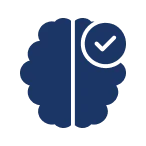 Brain which takes right decisions icon
