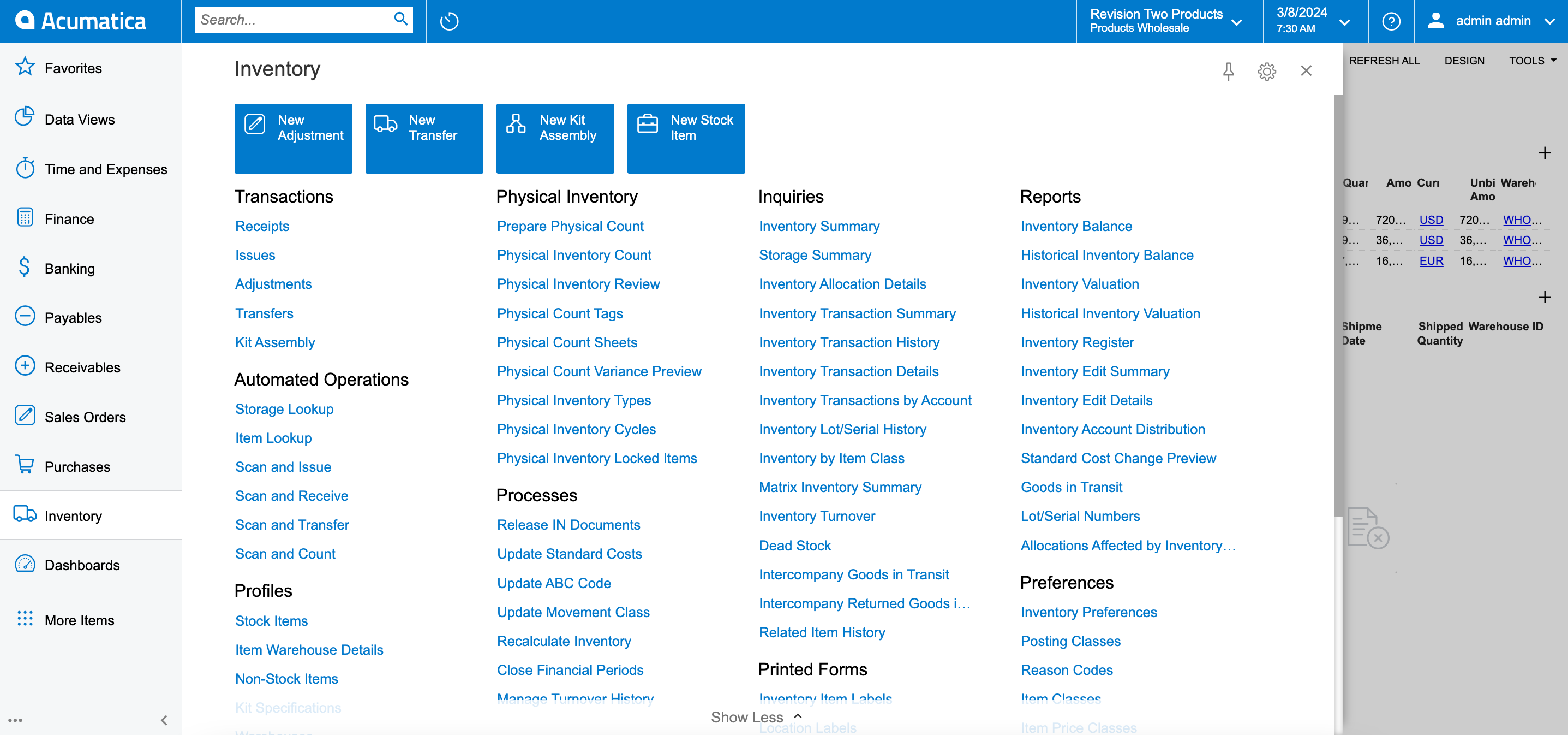 Inventory Management Module in Acumatica Cloud ERP