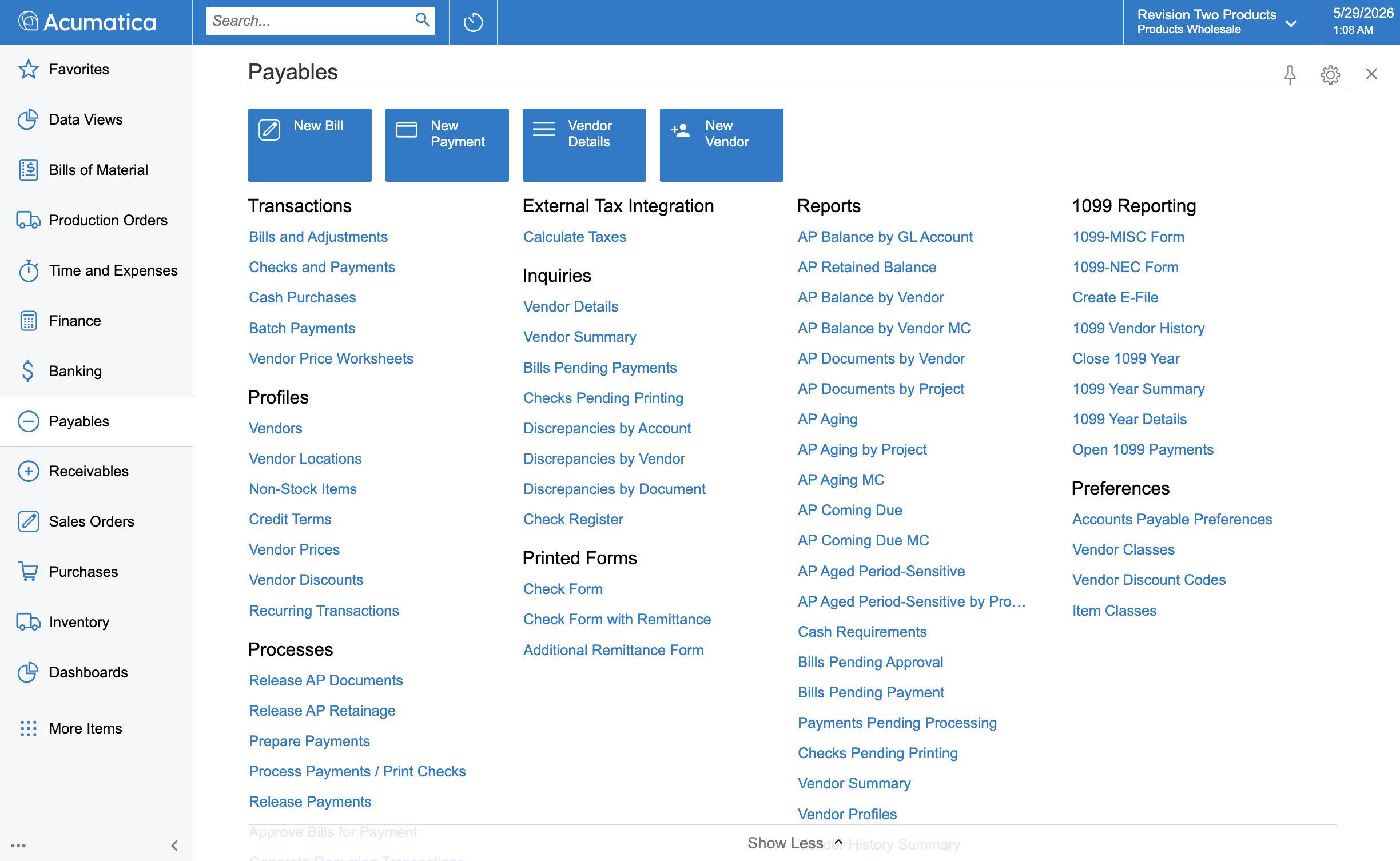 Accounts Payables in Acumatica Cloud ERP