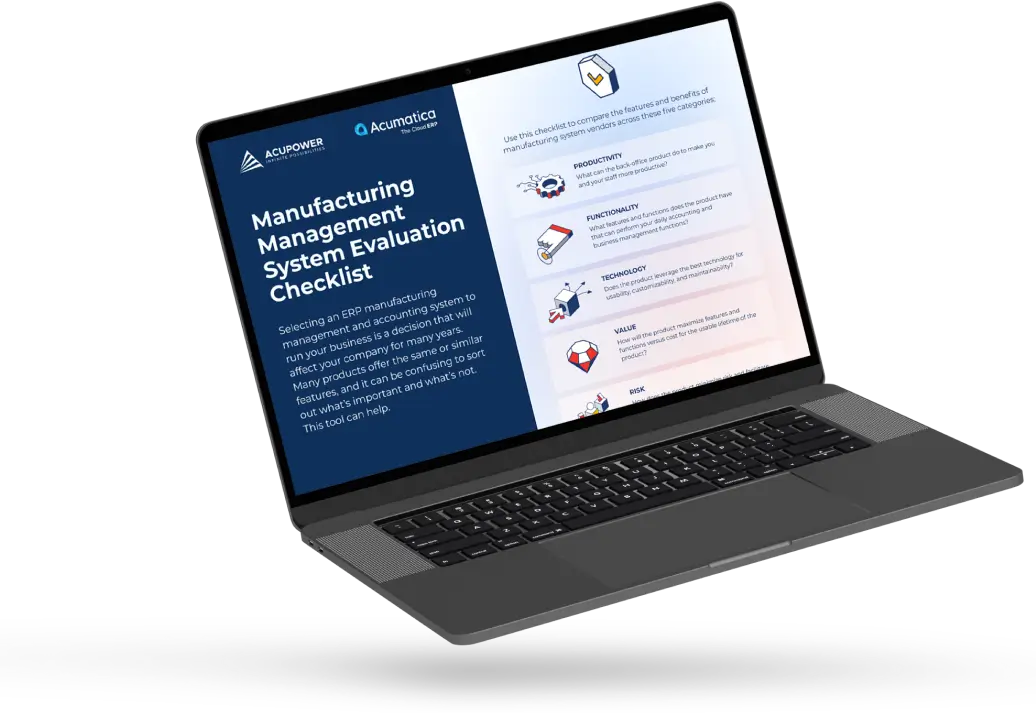 manufacturing management system evaluation checklist