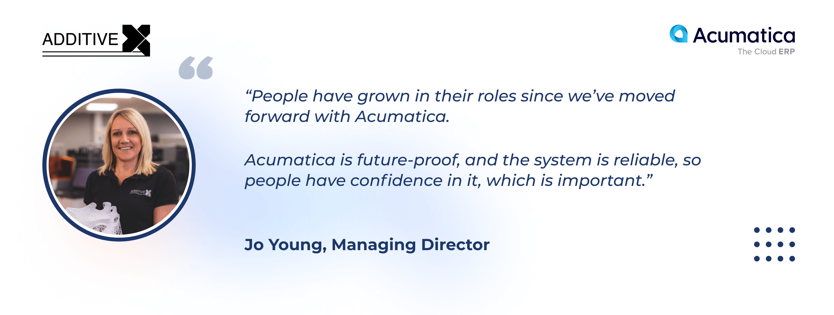 Happy employees and future-proof business for Additive-X with Acumatica
