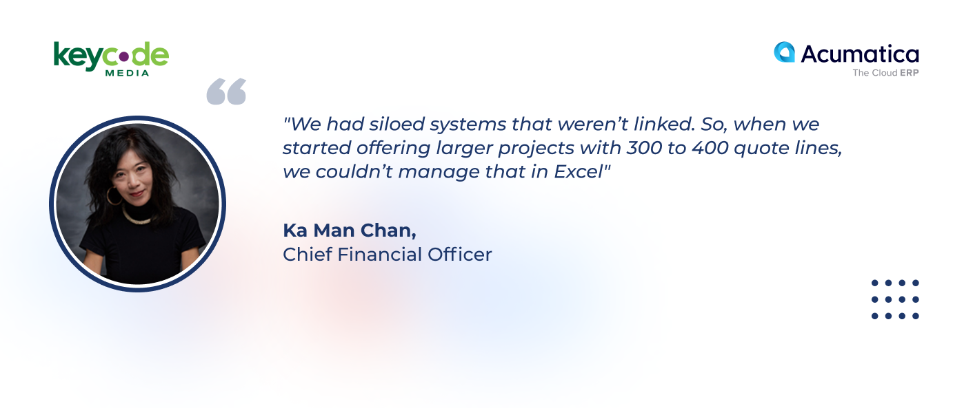 Ka Man Chan. CFO of Key Code Media. About siloed systems and Excel